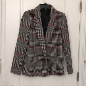 Forever 21 Grey Plaid Blazer